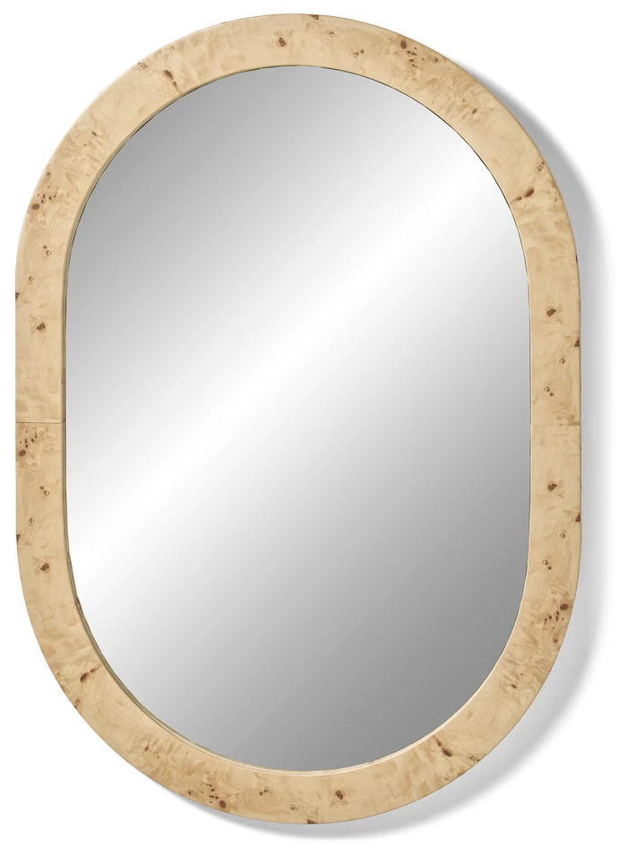 Solei - Väggspegel, H99 B70 D1,8 cm - Beige