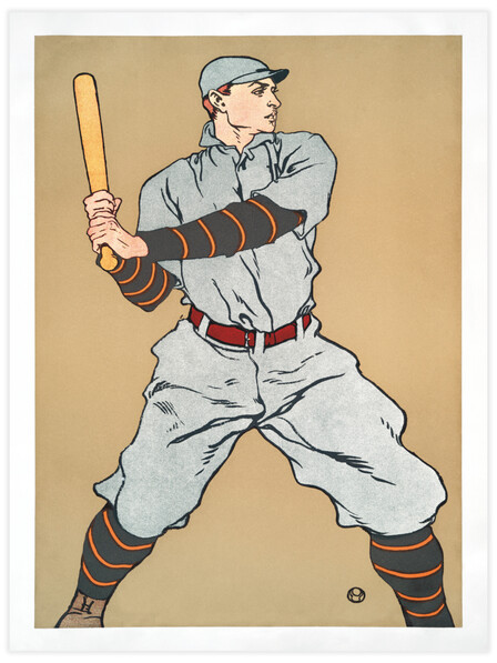Baseball player holding a bat - Poster