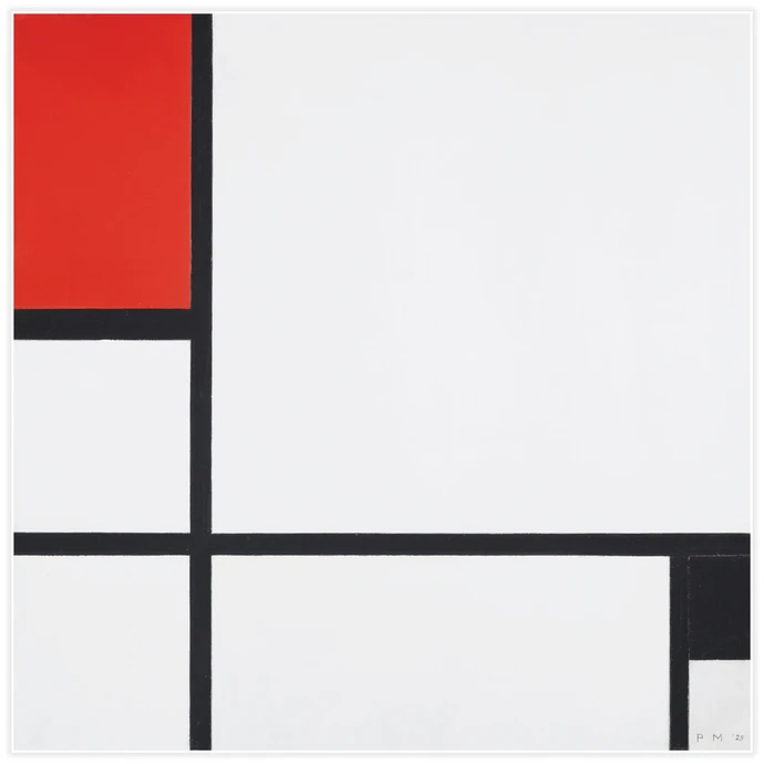 Composition No. I, with red and black, Poster