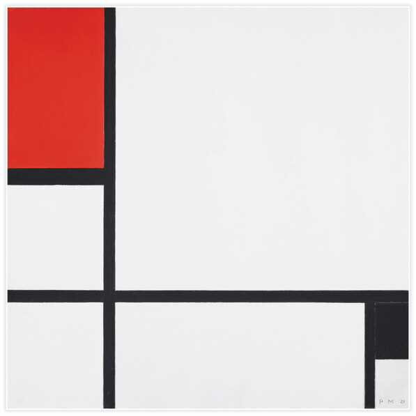 Composition No. I, with red and black - Poster