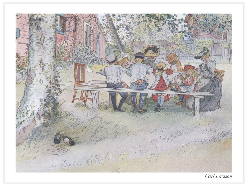 Ett Hem - Frukost under stora björken - Poster