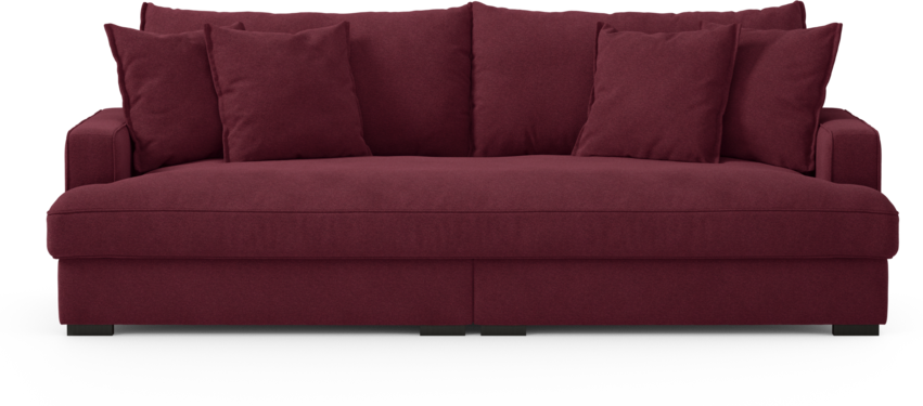 Rossi - 3-sits soffa, hel dyna - Röd