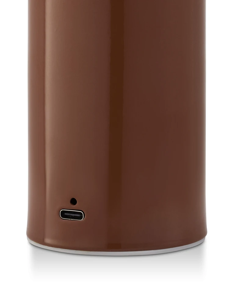 Amos - Portabel bordslampa H25 Ø15 cm - Brun