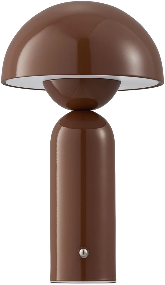 Amos - Portabel bordslampa H25 Ø15 cm - Brun