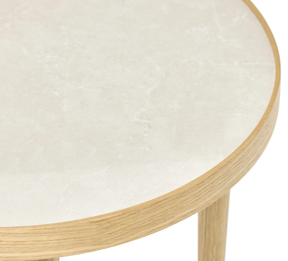Tuva - Soffbord, Ø 80, H 47 cm - Beige