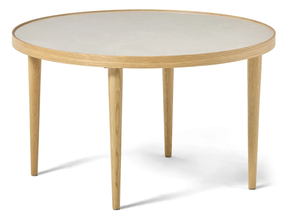 Tuva - Soffbord, Ø 80, H 47 cm - Beige