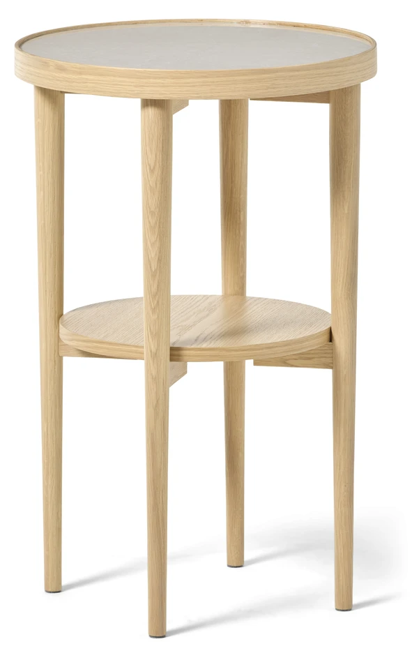 Tuva - Sängbord, Ø 45 H 71 cm - Vit