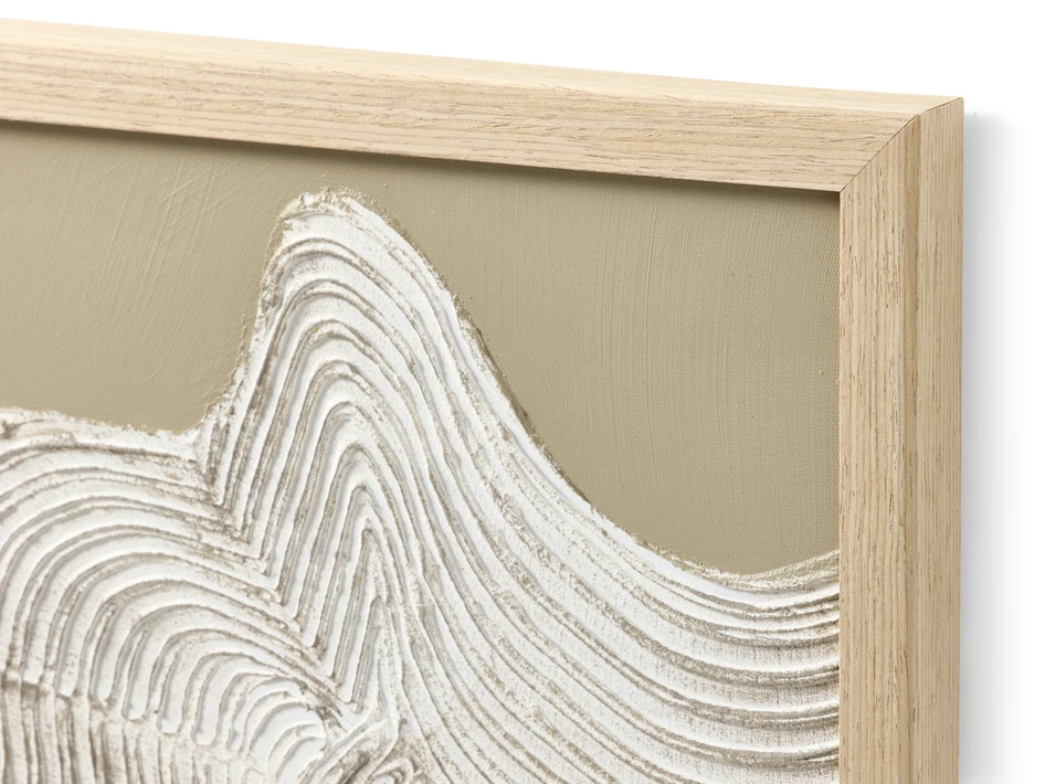 Raw Shape 3 - Canvastavla, B 33 H 43 cm - Beige