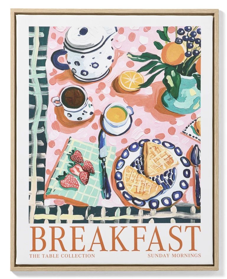 Breakfast - Tavla, H50 B40 cm - Flerfärgad