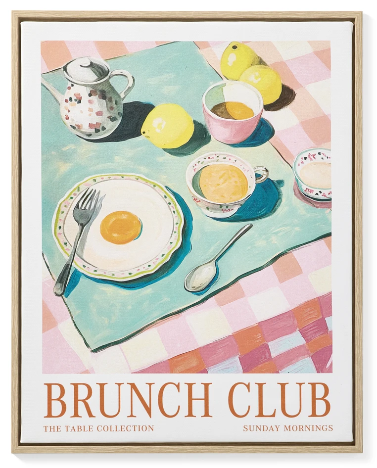 Brunch club - Tavla, 40x50 cm - Flerfärgad