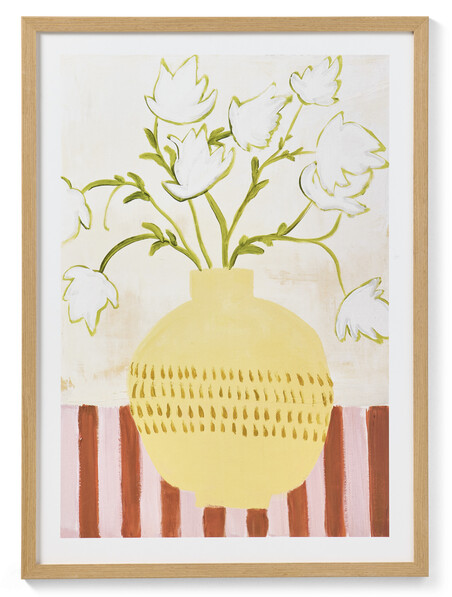 Yellow vase - Tavla, B 52,5 H 72,5 cm - Flerfärgad