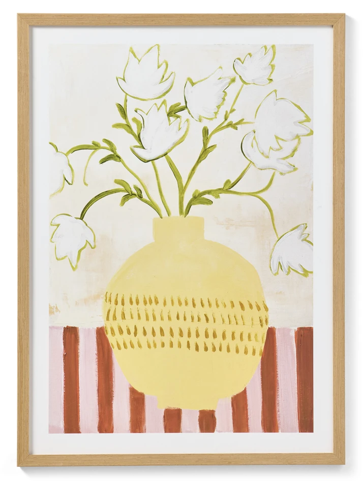 Yellow vase - Tavla, B 52,5 H 72,5 cm - Flerfärgad