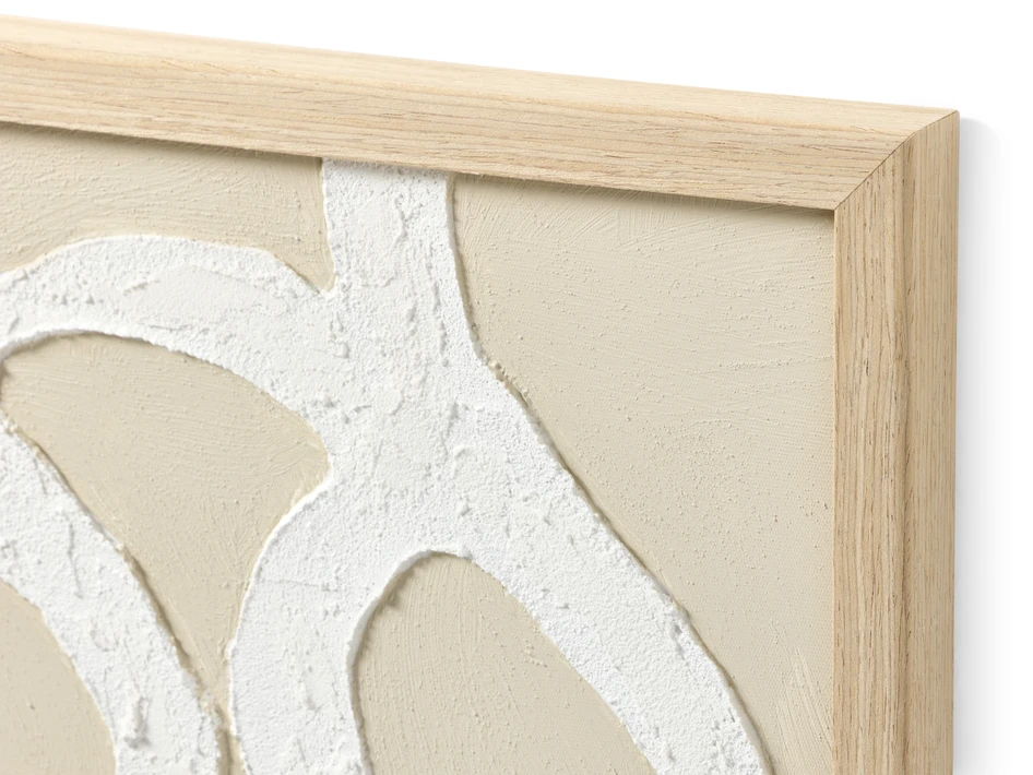 Raw Organic - Canvastavla, B 33 H 34 cm - Beige