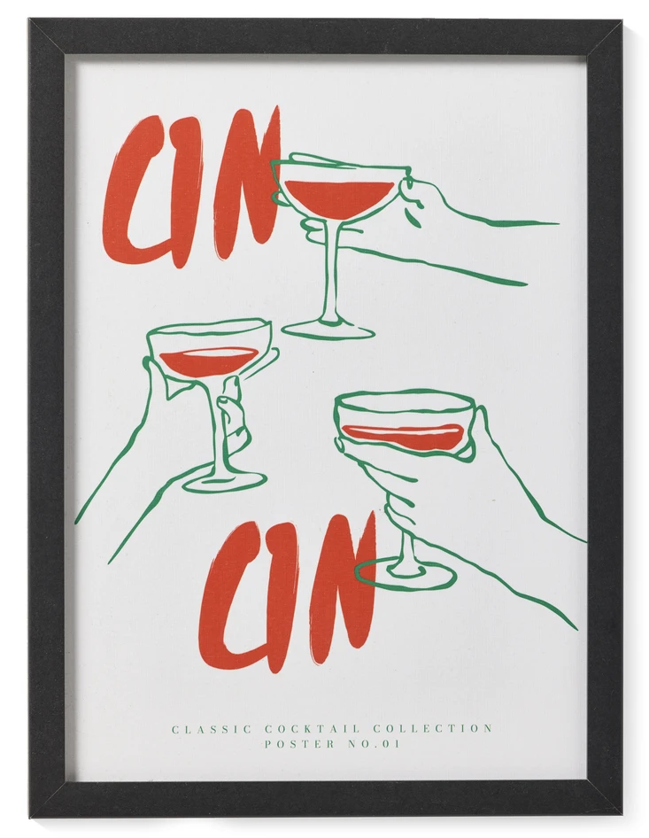 Cheers - Tavla, 30x40 cm - Flerfärgad