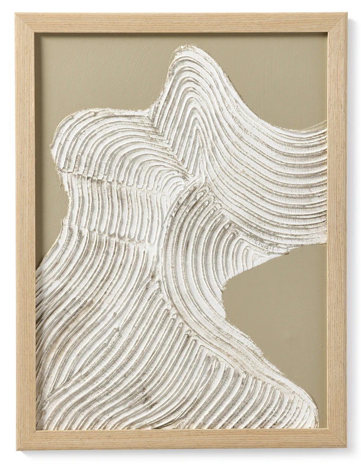 Raw Shape 3 - Canvastavla, B 33 H 43 cm - Beige