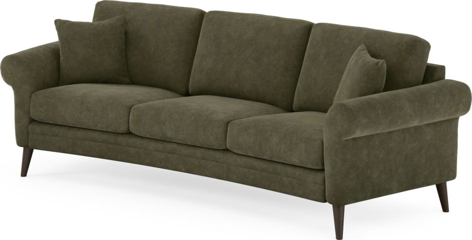 Eden - 3-sits soffa svängd - Grön