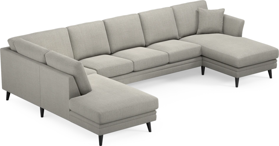 Eden - 3-sits soffa med divan vänster och schäslong höger - Grå