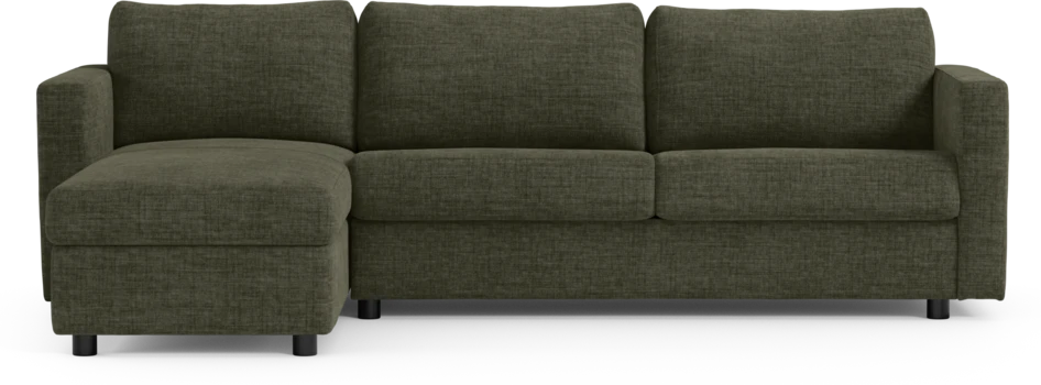 Lindö - Bäddsoffa 2,5-sits med schäslong, vändbar - Grön