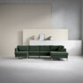 County - 3-sits soffa med schäslong vänster och divan höger - Grön