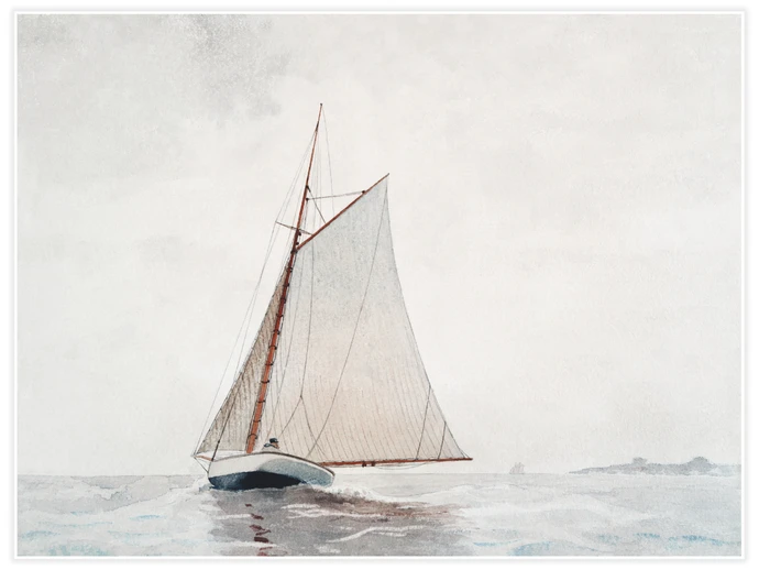 Sailing off Gloucester, Poster