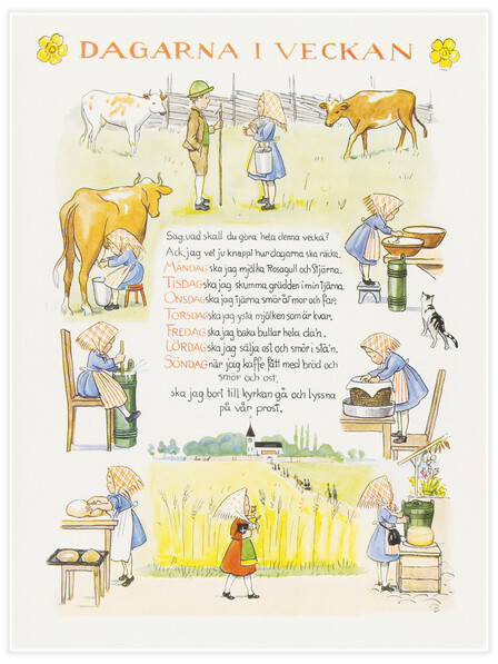 Årets Saga - Dagarna i veckan - Poster