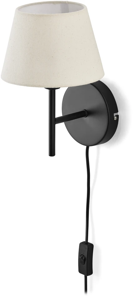 Adina - Vägglampa H26 B18 cm - Svart