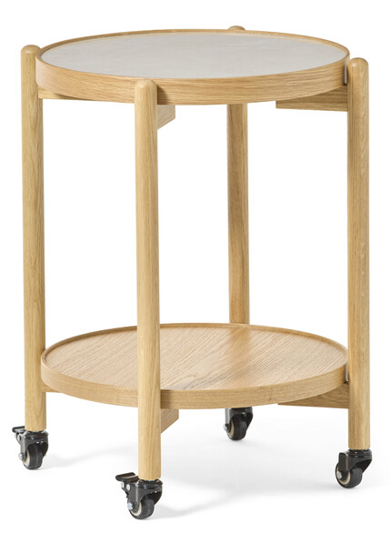 Tuva - Sidobord, Ø 49 H 60 cm - Beige