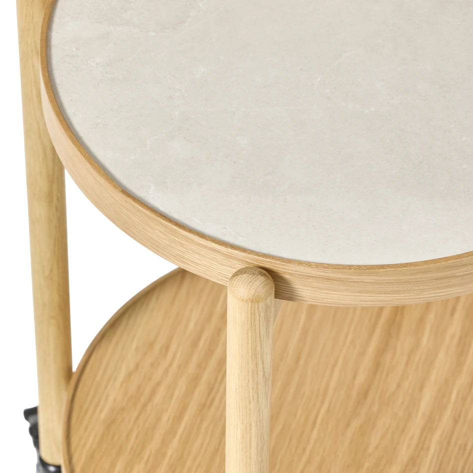Tuva - Sidobord, Ø 49 H 60 cm - Beige