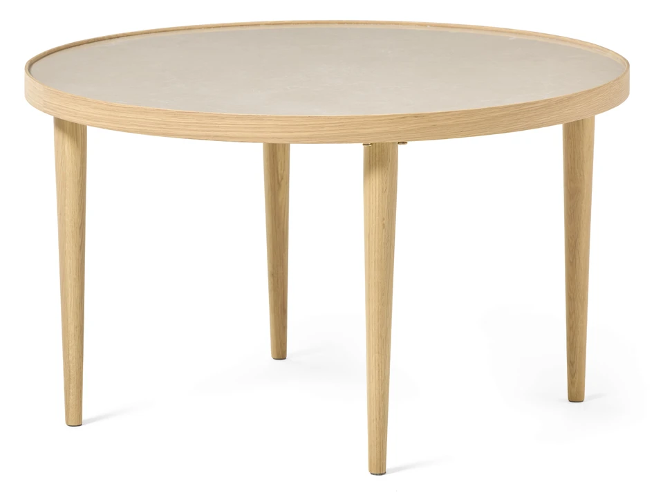 Tuva - Soffbord, Ø 80, H 47 cm - Vit