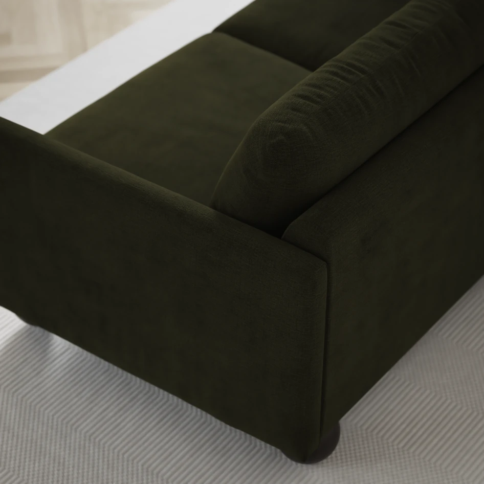Madison - 2-sits soffa med divan vänster och schäslong höger - Grön
