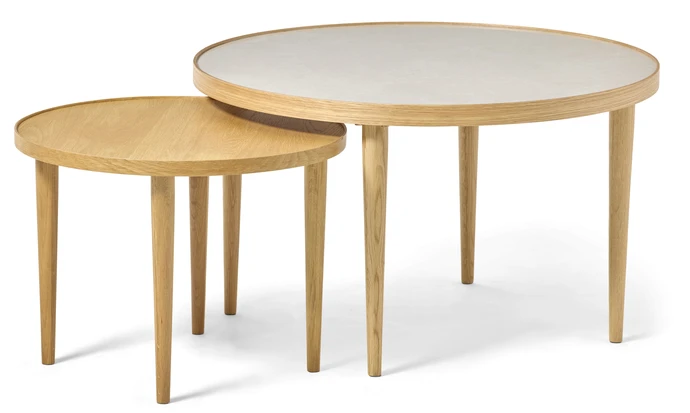 Tuva, Satsbord, Ø 55 H 41/Ø 80 H 47 cm