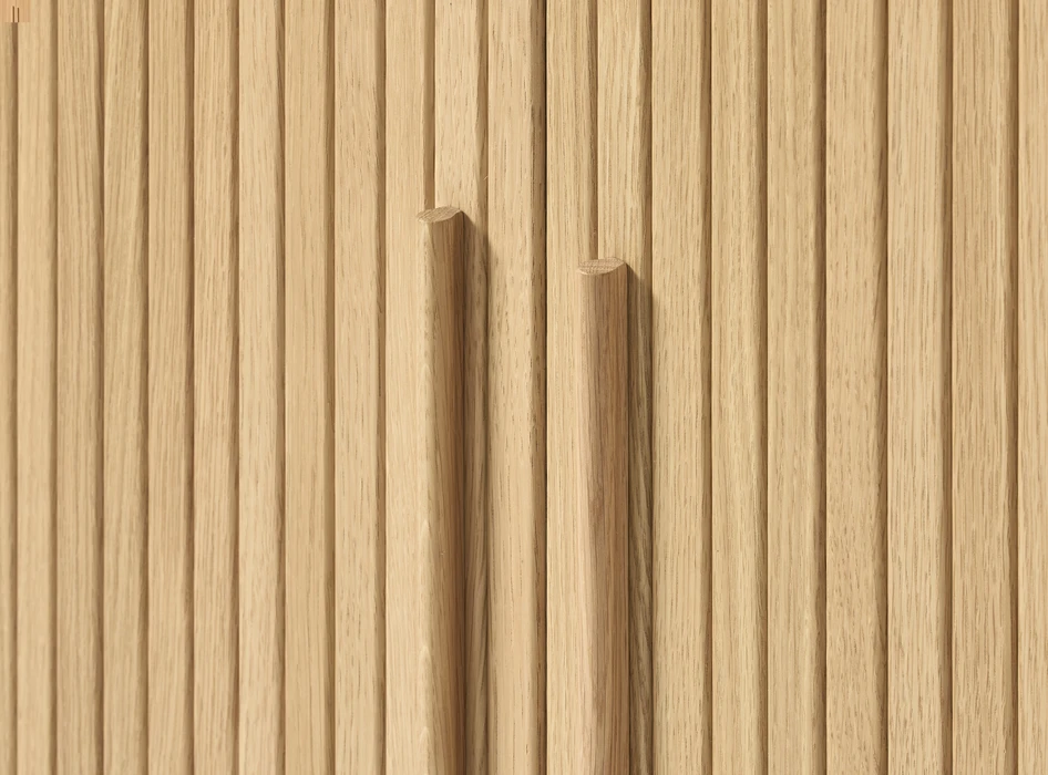 Judit - Skåp 2 jalusidörrar, 100x40x118 cm - Beige
