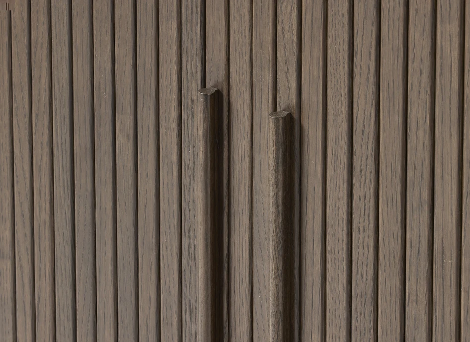Judit - Skåp 2 jalusidörrar, 100x40x118 cm - Brun