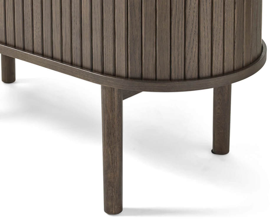 Judit - Skåp 2 jalusidörrar, 100x40x118 cm - Brun