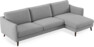 Madison Lux - 3-sits soffa med schäslong höger - Grå