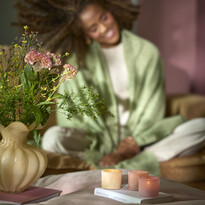 Mango Powder - Ljuslykta, H 6 Ø 7 cm - inspiration