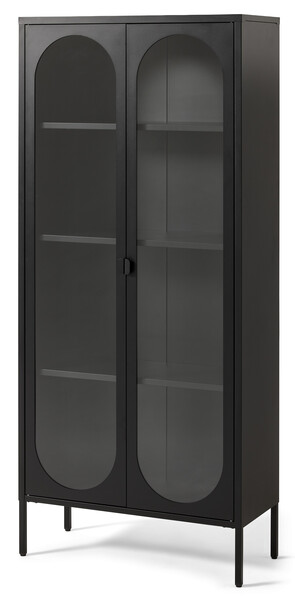 Arcolo - Skåp 2 dörrar, 80x35x180 cm - Svart