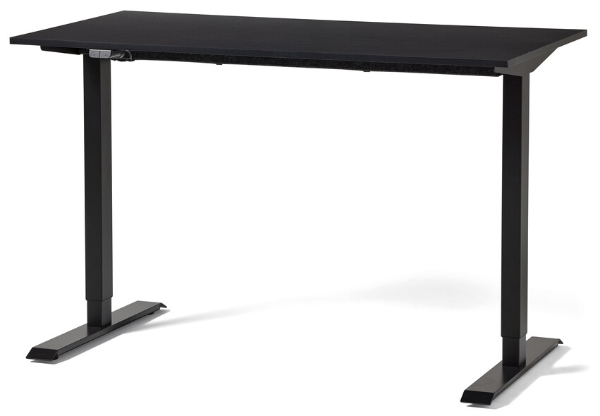 Motivo - Höj- och sänkbart skrivbord, 120x60x70-118 cm - Svart
