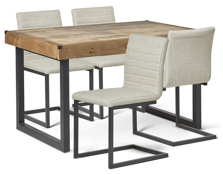 Woodenforge - Matgrupp med 4 stolar Chatham - Beige