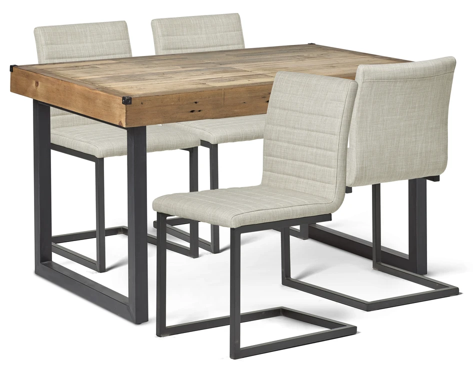 Woodenforge - Matgrupp med 4 stolar Chatham - Beige
