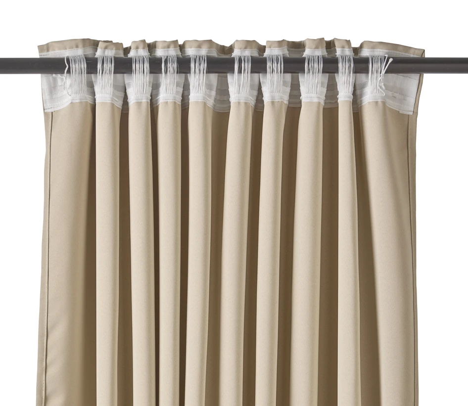 Shade - Rumsförmörkande gardin, 2-pack, 140x250 cm. - Beige