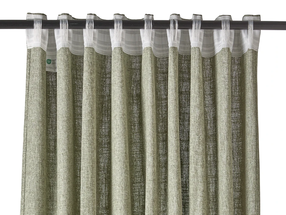 Linnelle - Gardin, 2-pack, 140x250 cm - Grön