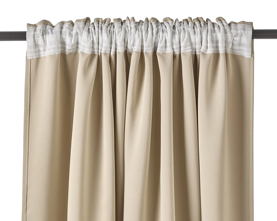 Shade - Rumsförmörkande gardin, 2-pack, 140x250 cm. - Beige