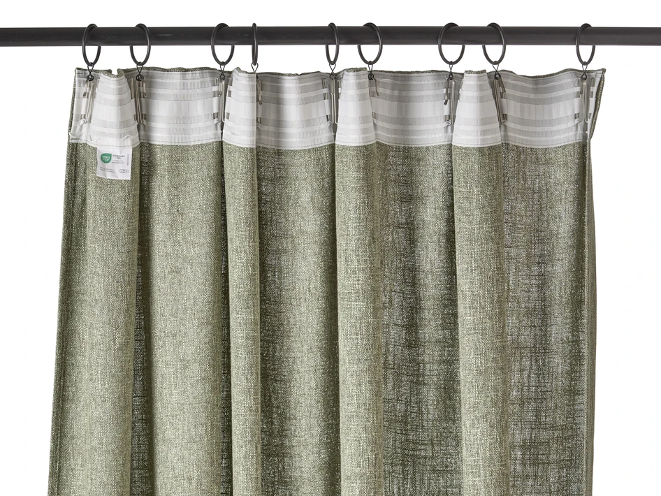 Linnelle - Gardin, 2-pack, 140x250 cm - Grön