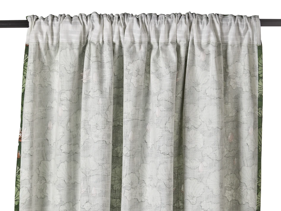 Saga - Gardin, 2-pack,140x250 cm - Grön