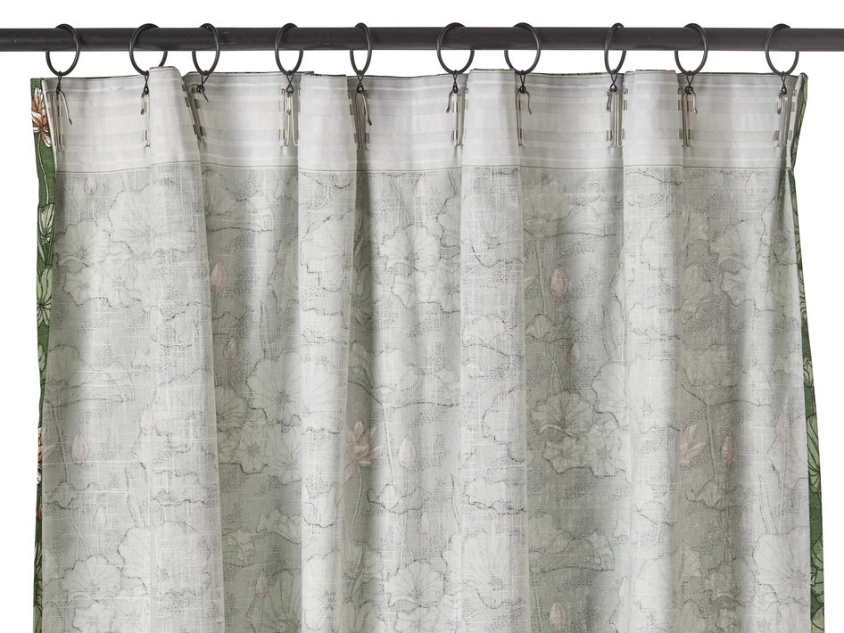 Saga - Gardin, 2-pack,140x250 cm - Grön