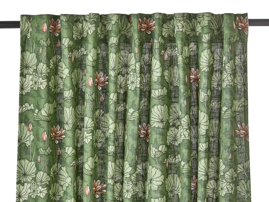 Saga - Gardin, 2-pack,140x250 cm - Grön