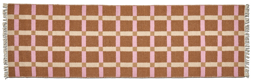 Öglunda - Ullmatta, flatvävd - Orange