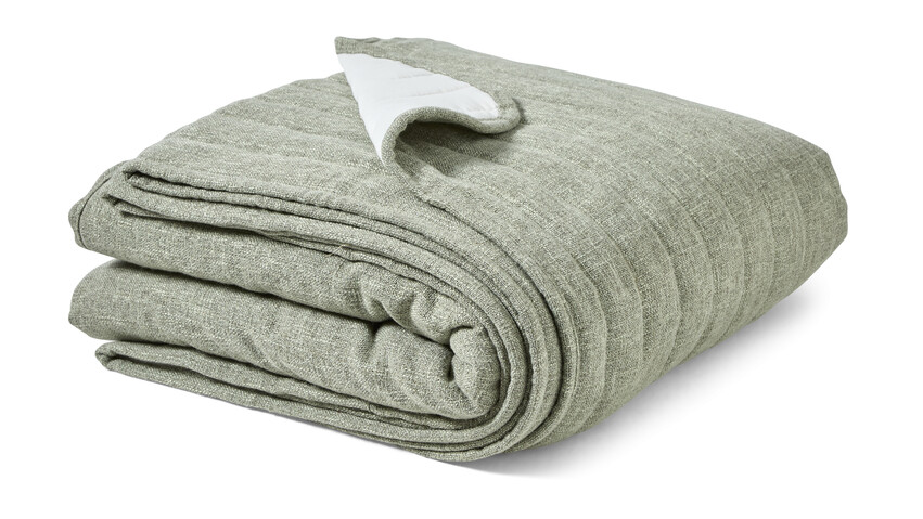 Linnelle - Överkast, 260x260 cm - Grön