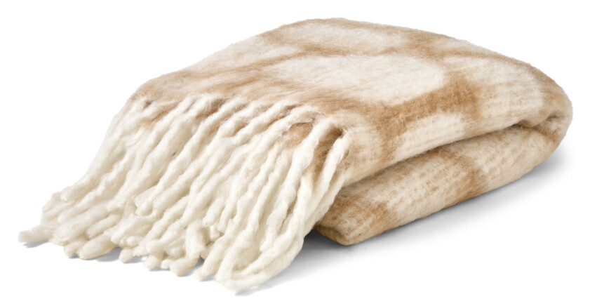 Nelly - Pläd, 125x150 cm - Beige